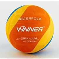 Los mejores  - Mega Sport Winner Water Polo Ball - Balón de polo- diseño de remolino naranja- tamaño 4